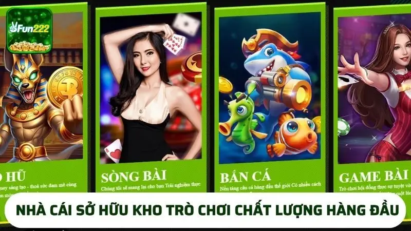 Nhà cái tự hào sở hữu kho trò chơi chất lượng hàng đầu